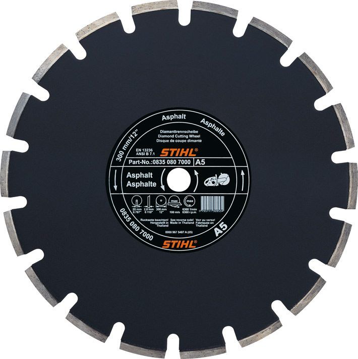 Disque à découper diamanté asphalte diamètre 300 mm A 5 - Stihl