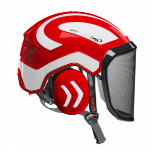 Casque Protos intégral arborist F39 : rouge/blanc