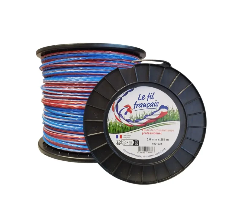 Fil nylon Ø 3 mm pour débroussailleuse - Le Fil Français 1821324 - Rouleau 281 mètres