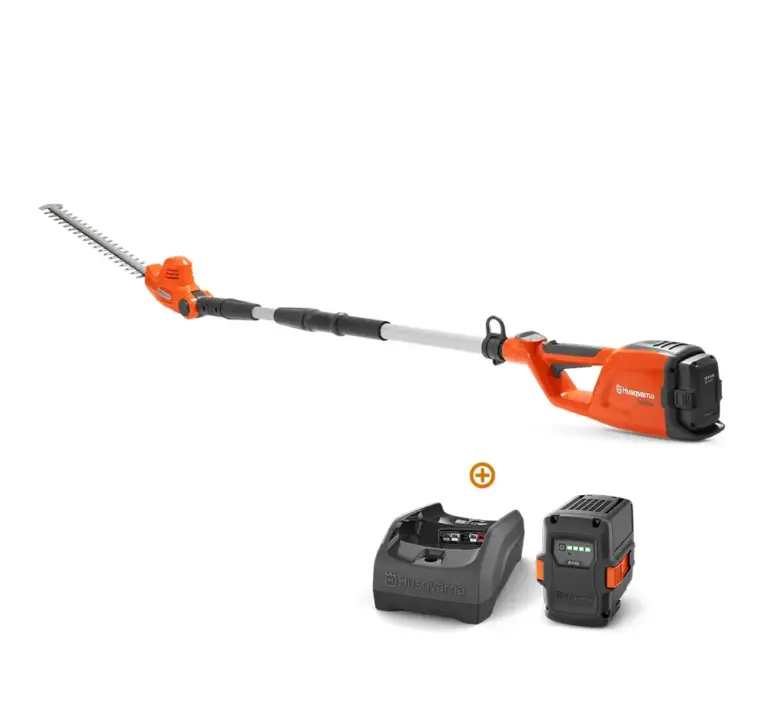 Taille-haies sur perche à batterie 120i TK4-H Pack – Husqvarna 120iTK4-H – Lamier 50 cm – Set avec Batterie et Chargeur – Système BLi-X 36 V