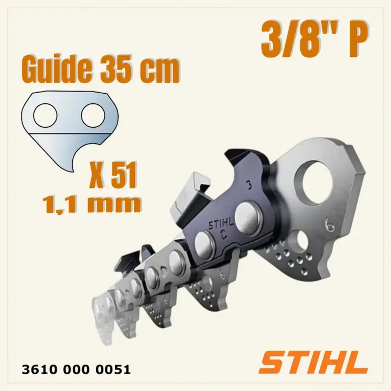 Chaîne de Tronçonneuse Stihl – 3610 000 0051 – PMM3 – Guide de 35 cm