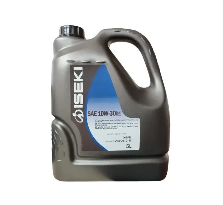 Huile moteur 4 Temps SAE 10W30 TURBO 5 L – Iseki – Synthèse Haute performances Diesel