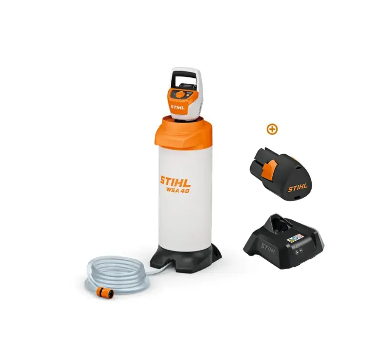 Réservoir d’eau WSA 40 Pack – Stihl WSA40 – Pour disqueuses – Set avec batterie et chargeur – Système AS